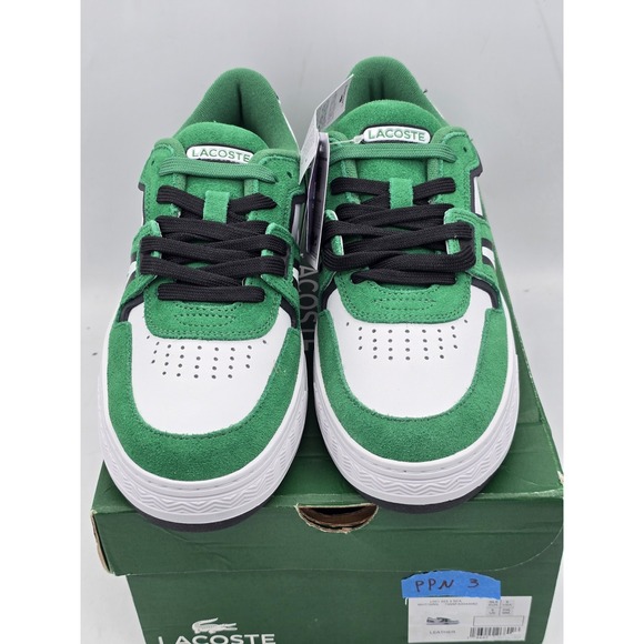 Lacoste Womens Leather Green/‎ White Athletic sneaker Sz 8 M US - Picture 4 of 13
